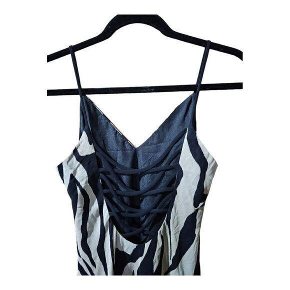 JOSEPH RIBKOFF Chic Flattering Animal Print Strappy Back Maxi Dress Gown- Size 4 - Picture 4 of 7